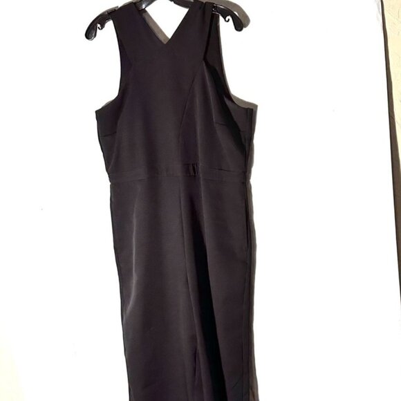 Sam Edelman Size 12 Black Sleeveless Long Formal Romper Pants Jumpsuit - Picture 7 of 11
